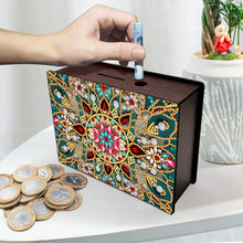 Load image into Gallery viewer, Wooden Mandala Diamond Painting Money Saving Box Desktop Coin Bank for Beginners