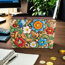 Load image into Gallery viewer, Wooden Flower Diamond Painting Money Saving Box Desktop Coin Bank for Beginners