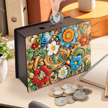 Load image into Gallery viewer, Wooden Flower Diamond Painting Money Saving Box Desktop Coin Bank for Beginners