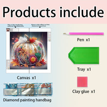 Load image into Gallery viewer, Pumpkin With Flowers 30*30CM(Canvas) Partial Special Shaped Drill Diamond Painting