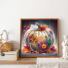 Load image into Gallery viewer, Pumpkin With Flowers 30*30CM(Canvas) Partial Special Shaped Drill Diamond Painting