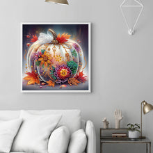 Load image into Gallery viewer, Pumpkin With Flowers 30*30CM(Canvas) Partial Special Shaped Drill Diamond Painting