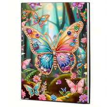 Load image into Gallery viewer, 50-Page A5 Size Butterfly Diamond Painting Diary Book Holiday Birthday Gift