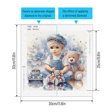 Load image into Gallery viewer, Cute Child 30*30CM(Canvas) Partial Special Shaped Drill Diamond Painting