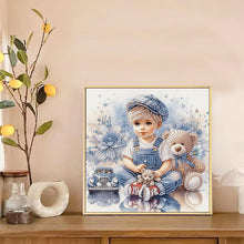 Load image into Gallery viewer, Cute Child 30*30CM(Canvas) Partial Special Shaped Drill Diamond Painting