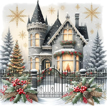 Load image into Gallery viewer, Snowy House 30*30CM(Canvas) Full Round Drill Diamond Painting