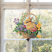 Load image into Gallery viewer, Special Shape Easter Egg Flower Basket Diamond Painting Hanging Pendant