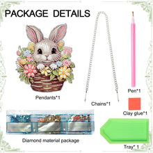 Load image into Gallery viewer, Special Shape Easter Flower Basket Bunny Diamond Painting Hanging Pendant