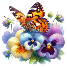 Load image into Gallery viewer, Flowers And Butterflies 30*30CM(Canvas) Full Round Drill Diamond Painting