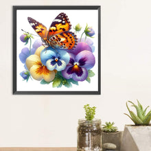 Load image into Gallery viewer, Flowers And Butterflies 30*30CM(Canvas) Full Round Drill Diamond Painting