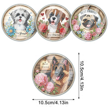 Load image into Gallery viewer, 4pcs Set DIY Puppy Full Drill Diamond Painting Coaster Can Be Washed With Water