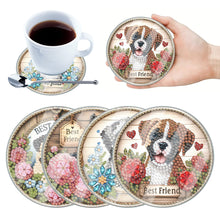 Load image into Gallery viewer, 4pcs Set DIY Puppy Full Drill Diamond Painting Coaster Can Be Washed With Water