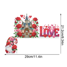 Load image into Gallery viewer, Valentines Day Castle Diamond Painting Door Corner Decor 5D DIY Wood Door Topper