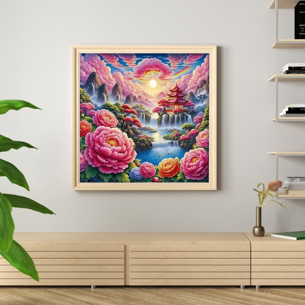 Sunrise Fairyland - Full 9CT Stamped Cross Stitch 75x75CM - Band