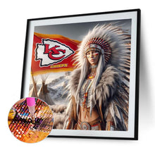 Load image into Gallery viewer, Indians Kansas City Chiefs 40*40CM(Canvas) Full Round Drill Diamond Painting