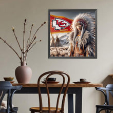 Load image into Gallery viewer, Indians Kansas City Chiefs 40*40CM(Canvas) Full Round Drill Diamond Painting