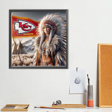 Load image into Gallery viewer, Indians Kansas City Chiefs 40*40CM(Canvas) Full Round Drill Diamond Painting