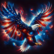 Load image into Gallery viewer, American Flag Eagle 30*30CM(Canvas) Full Round Drill Diamond Painting