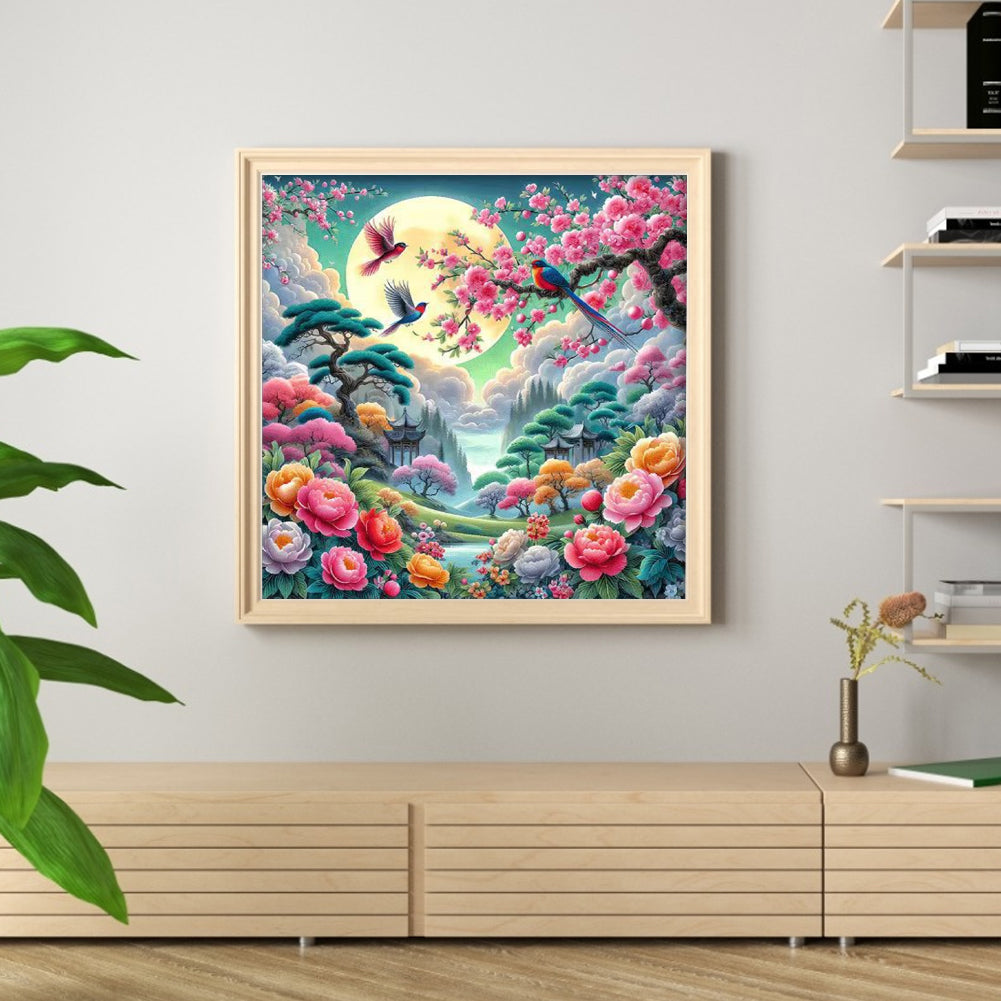 Dance Of Spring - Full 9CT Stamped Cross Stitch 75x75CM - Band
