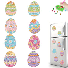Load image into Gallery viewer, 8Pcs Easter Egg DIY Diamond Painting Fridge Magnets for Car Mailbox Decor