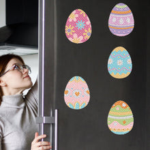 Load image into Gallery viewer, 8Pcs Easter Egg DIY Diamond Painting Fridge Magnets for Car Mailbox Decor