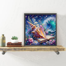 Load image into Gallery viewer, Dreamlike Conch Shell With Seawater 30*30CM(Canvas) Full Round Drill Diamond Painting