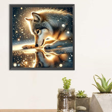 Load image into Gallery viewer, Snow Wolf 30*30CM(Canvas) Full Round Drill Diamond Painting