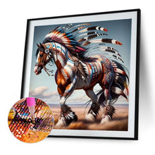 Load image into Gallery viewer, Indian Horse 40*40CM(Canvas) Full Round Drill Diamond Painting