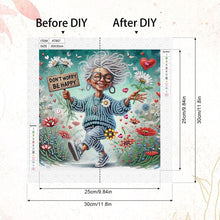 Load image into Gallery viewer, Cute Grandma 30*30CM(Canvas) Partial Special Shaped Drill Diamond Painting