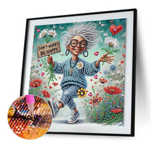 Load image into Gallery viewer, Cute Grandma 30*30CM(Canvas) Partial Special Shaped Drill Diamond Painting