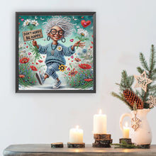 Load image into Gallery viewer, Cute Grandma 30*30CM(Canvas) Partial Special Shaped Drill Diamond Painting