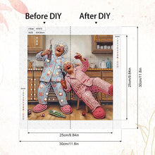 Load image into Gallery viewer, Cute Grandma 30*30CM(Canvas) Partial Special Shaped Drill Diamond Painting
