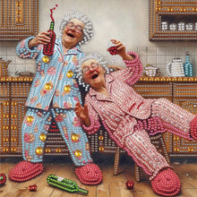 Load image into Gallery viewer, Cute Grandma 30*30CM(Canvas) Partial Special Shaped Drill Diamond Painting