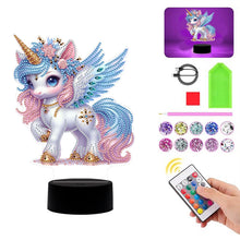 Load image into Gallery viewer, DIY Unicorn Diamond Art Painting Lamp Double Sided Diamond Painting Night Light