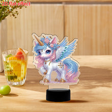 Load image into Gallery viewer, DIY Unicorn Diamond Art Painting Lamp Double Sided Diamond Painting Night Light