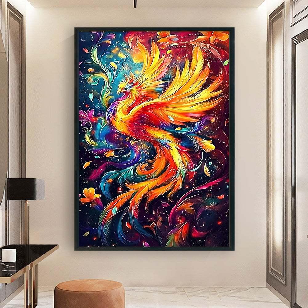 Flying Phoenix - Full 9CT Stamped Cross Stitch 60x88CM - Band(43Colors)