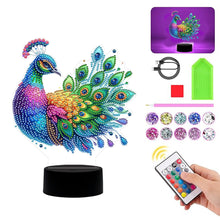 Load image into Gallery viewer, DIY Peacock Diamond Art Painting Lamp Double Sided Diamond Painting Night Light