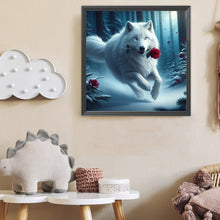 Load image into Gallery viewer, White Wolf 40*40CM(Canvas) Full Round Drill Diamond Painting