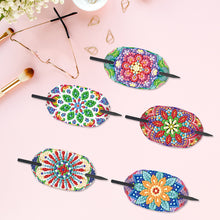 Load image into Gallery viewer, 5Pcs PU Mandala Pattern 5D DIY Diamond Hair Sticks Crafts Gifts for Women Girls