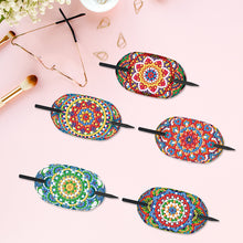Load image into Gallery viewer, 5Pcs PU Mandala Pattern 5D DIY Diamond Hair Sticks Crafts Gifts for Women Girls