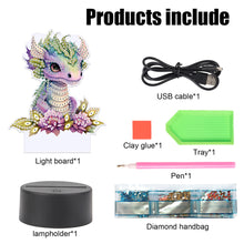 Load image into Gallery viewer, Acrylic Double Sided Diamond Painting LED Night Light for Adults Beginner(Dinosa