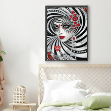 Load image into Gallery viewer, Masked Woman 30*40CM(Canvas) Partial Special Shaped Drill Diamond Painting