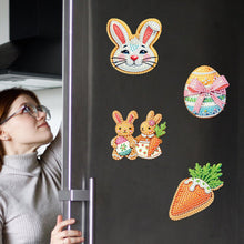Load image into Gallery viewer, 6Pcs Happy Easter Theme DIY Diamond Painting Magnets Kit for Art Crafts Gift