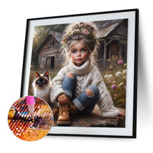 Load image into Gallery viewer, Cute Girl 30*30CM(Canvas) Full Round Drill Diamond Painting