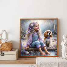 Load image into Gallery viewer, Cute Girl 30*30CM(Canvas) Full Round Drill Diamond Painting