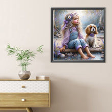 Load image into Gallery viewer, Cute Girl 30*30CM(Canvas) Full Round Drill Diamond Painting