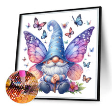 Load image into Gallery viewer, Gnome And Butterfly 30*30CM(Canvas) Full Round Drill Diamond Painting