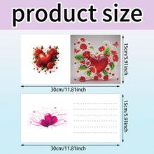 Load image into Gallery viewer, 6Pcs Valentines Day Diamond Painting Greeting Card for Adults Beginners