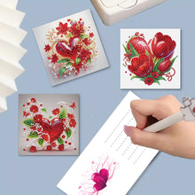 Load image into Gallery viewer, 6Pcs Valentines Day Diamond Painting Greeting Card for Adults Beginners
