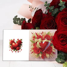Load image into Gallery viewer, 6Pcs Valentines Day Diamond Painting Greeting Card for Adults Beginners